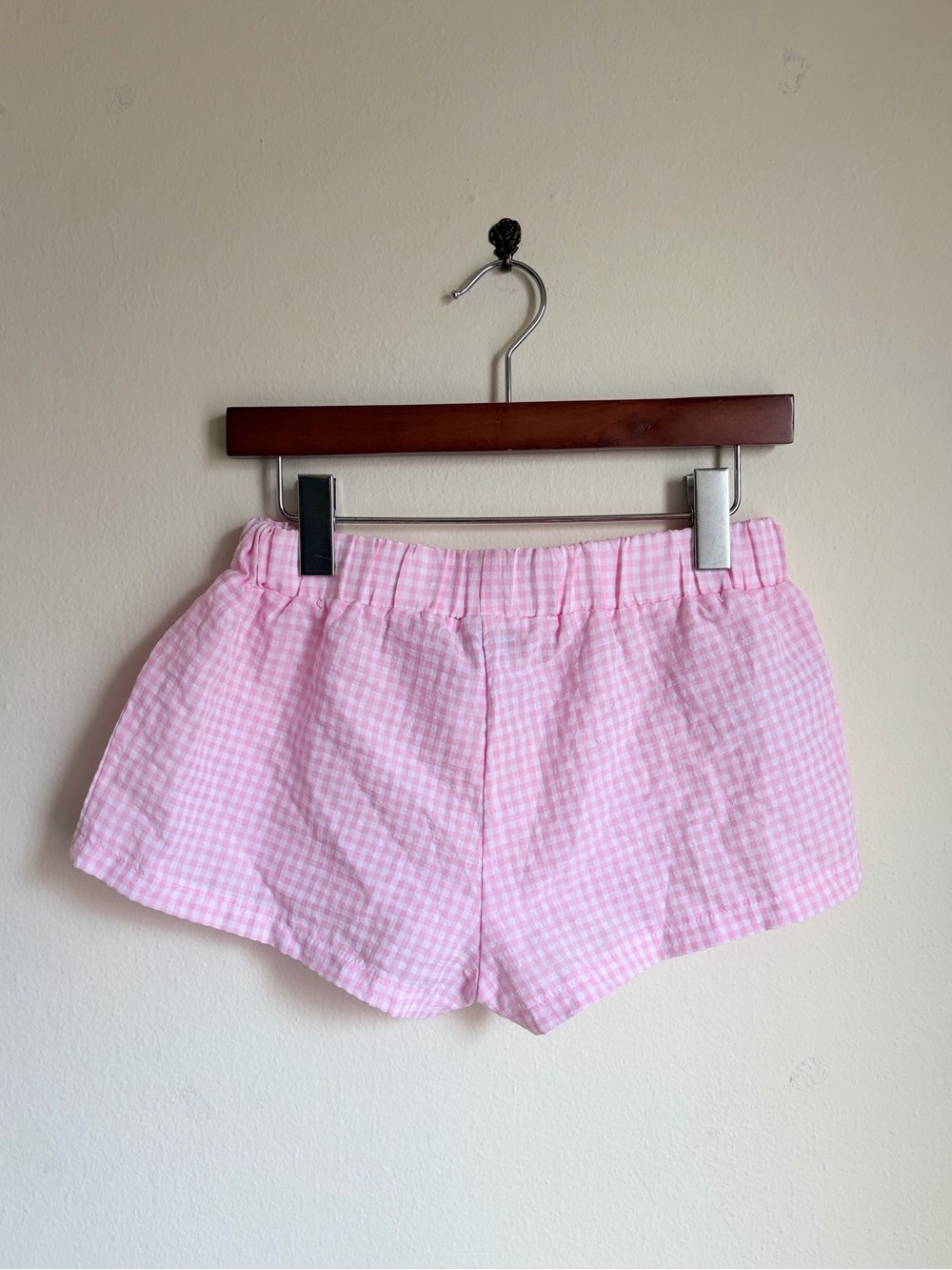 NWT Edikted Pink Gingham Cotton Blend Shorts - Picture 6 of 6